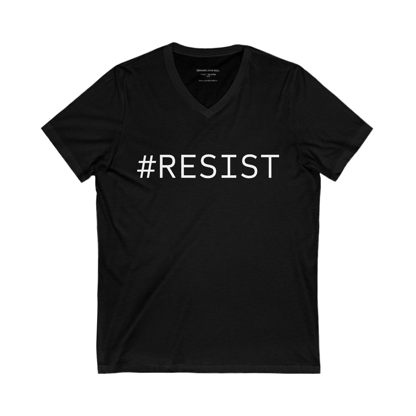 Unisex V-Neck Tee - #RESIST Statement Shirt for Activists